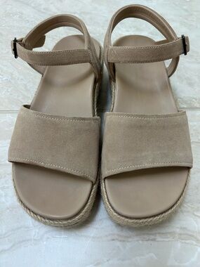 Women's Abeo Suede Ankle-Strap Espadrille Sandals - Beige